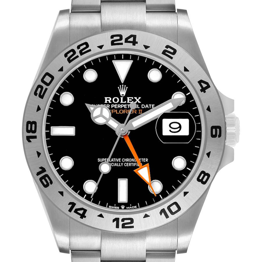 Explorer II 42 Black Dial Steel Mens Watch 226570 Box Card