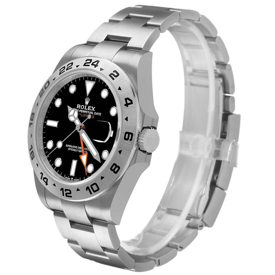 Explorer II 42 Black Dial Steel Mens Watch 226570 Box Card