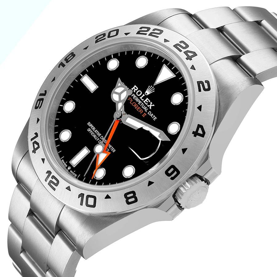 Explorer II 42 Steel Black Dial Mens Watch 226570 Card