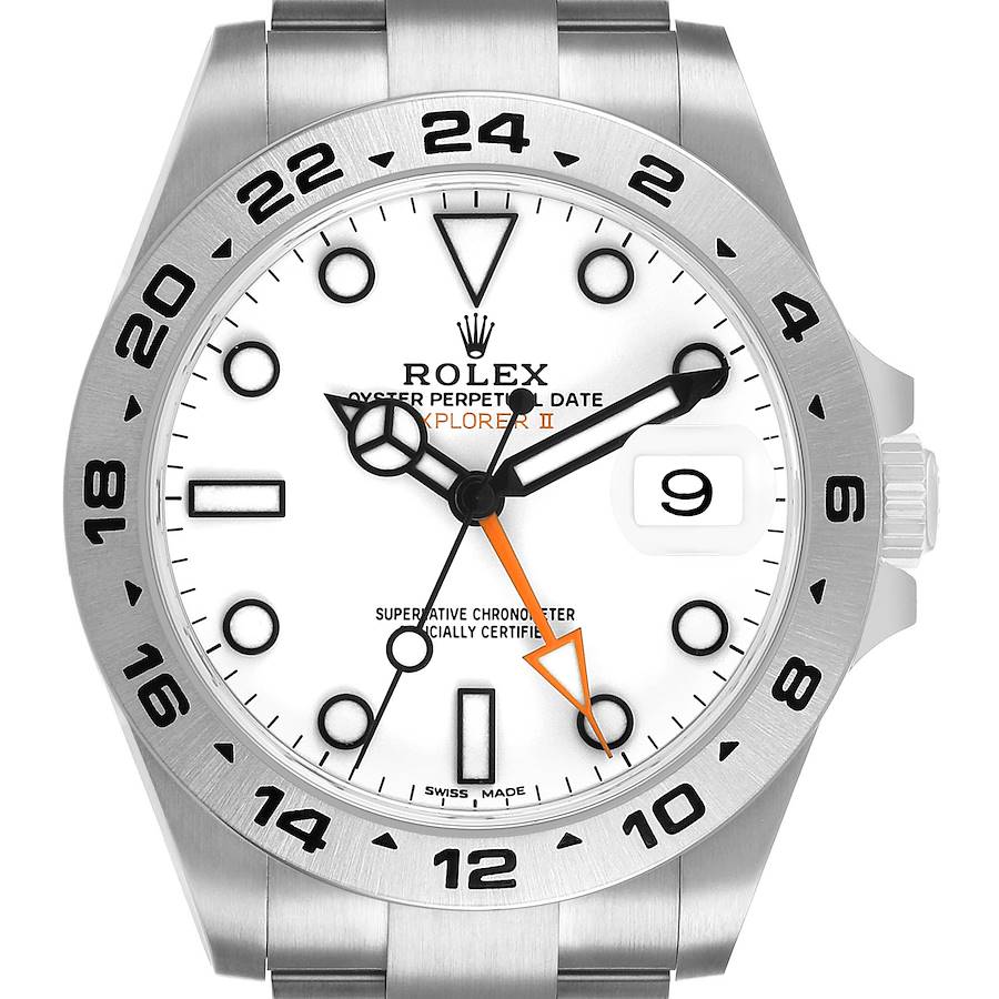 Explorer II 42 Steel Polar White Dial Mens Watch 216570 Box Card