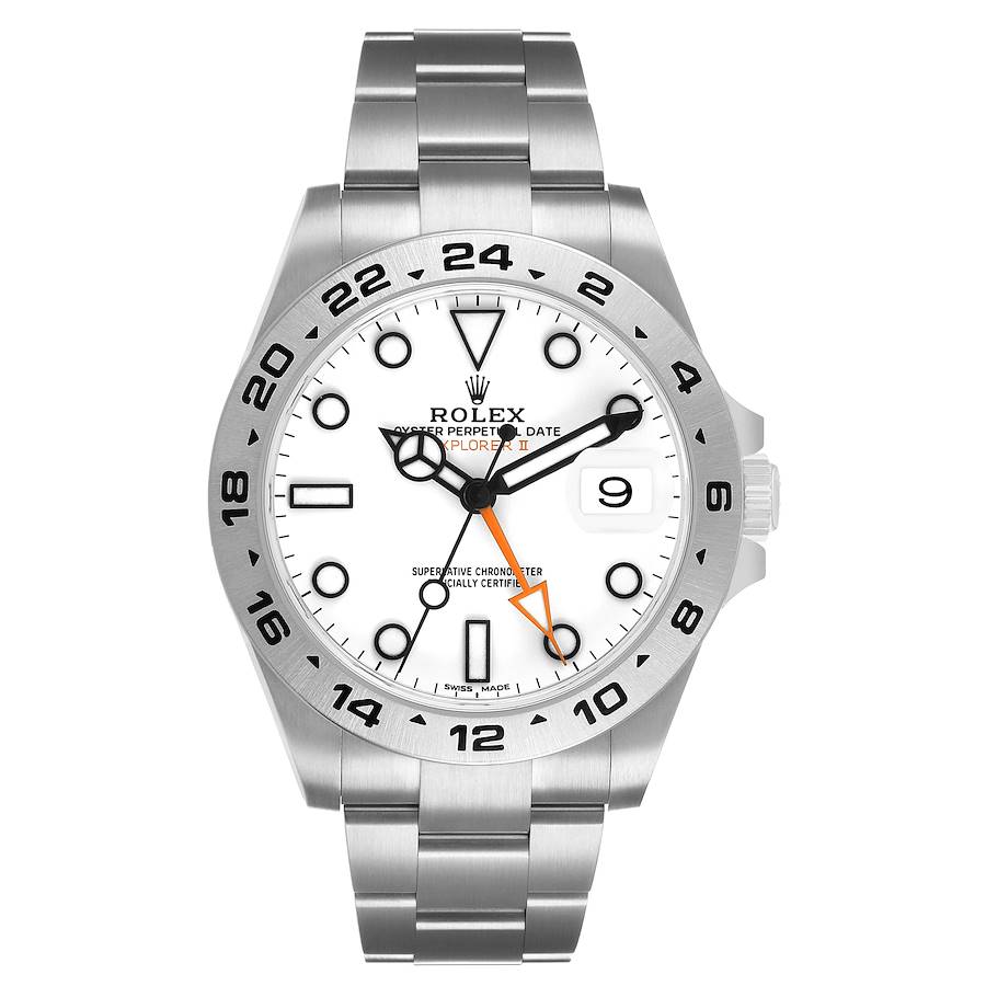 Explorer II 42 Steel Polar White Dial Mens Watch 216570 Box Card