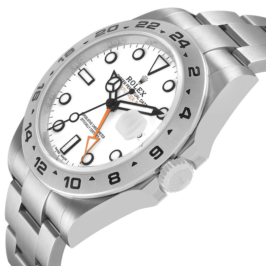 Explorer II 42 Steel Polar White Dial Mens Watch 216570 Box Card