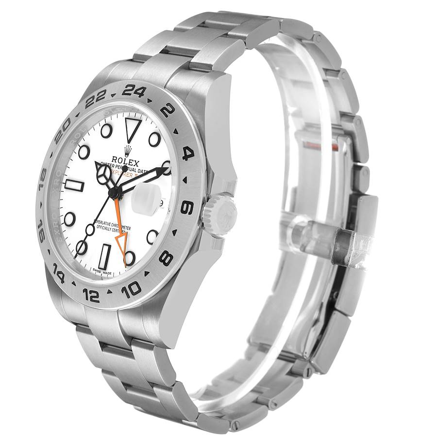 Explorer II 42 Steel Polar White Dial Mens Watch 216570 Box Card