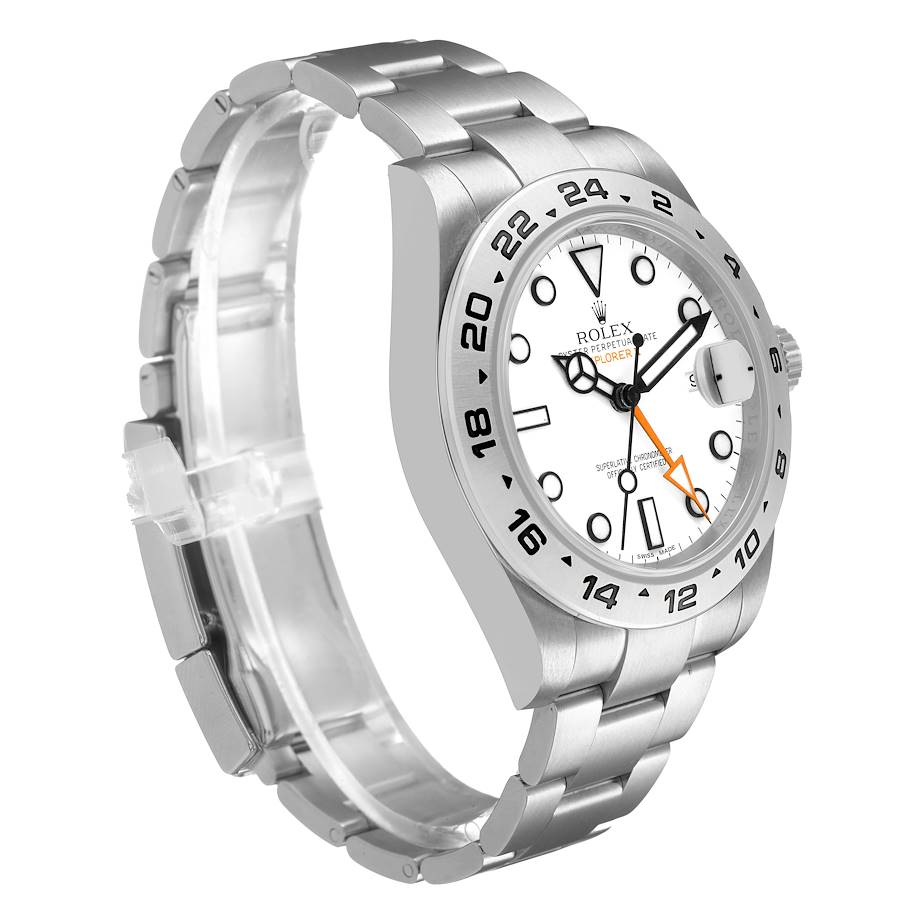 Explorer II 42 Steel Polar White Dial Mens Watch 216570 Card