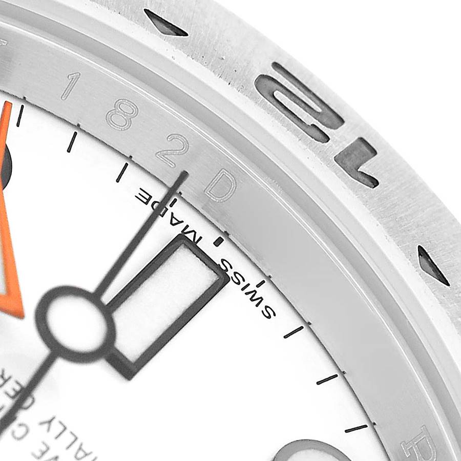 Explorer II 42 Steel Polar White Dial Mens Watch 216570 Card