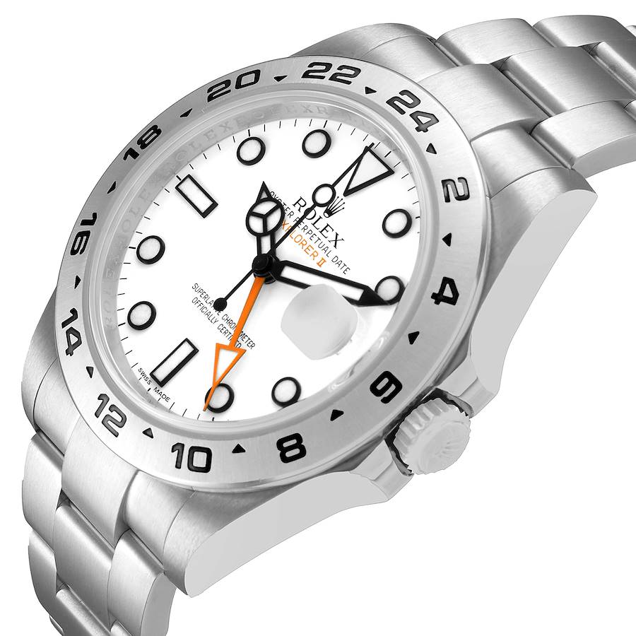 Explorer II 42 Steel Polar White Dial Mens Watch 216570 Card