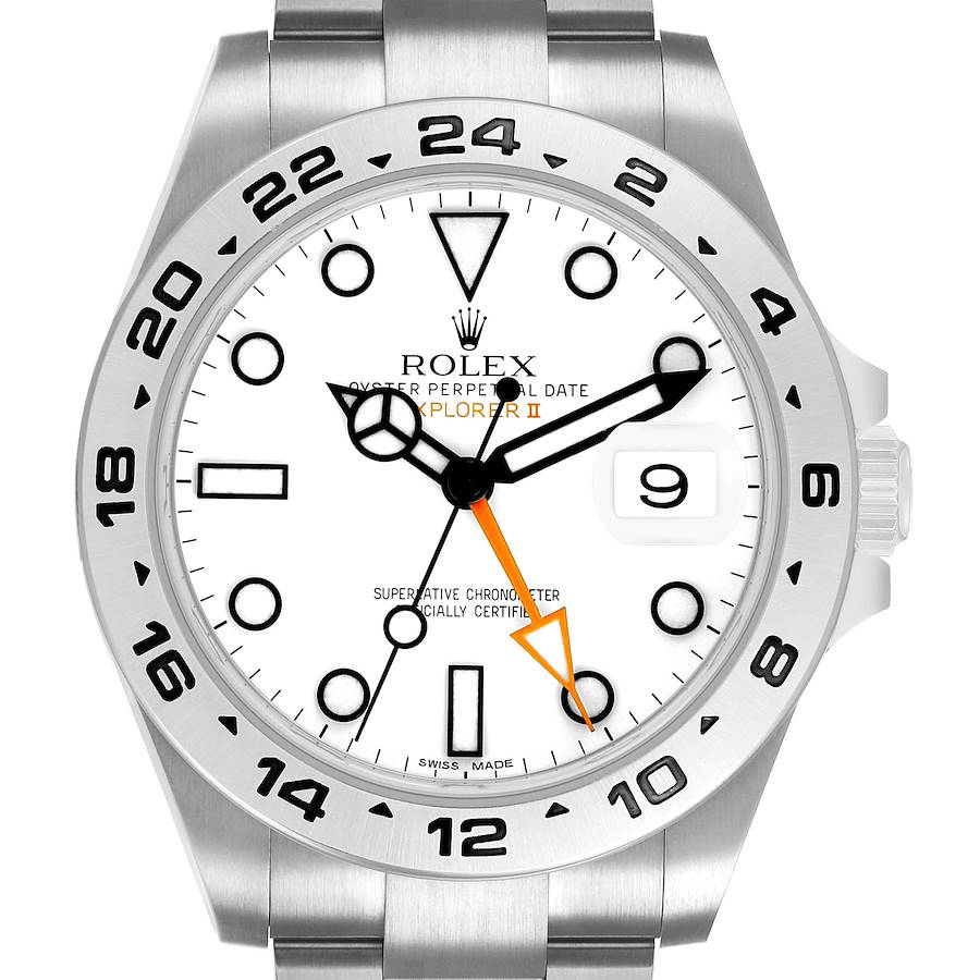 Explorer II 42 Steel Polar White Dial Mens Watch 216570 Card