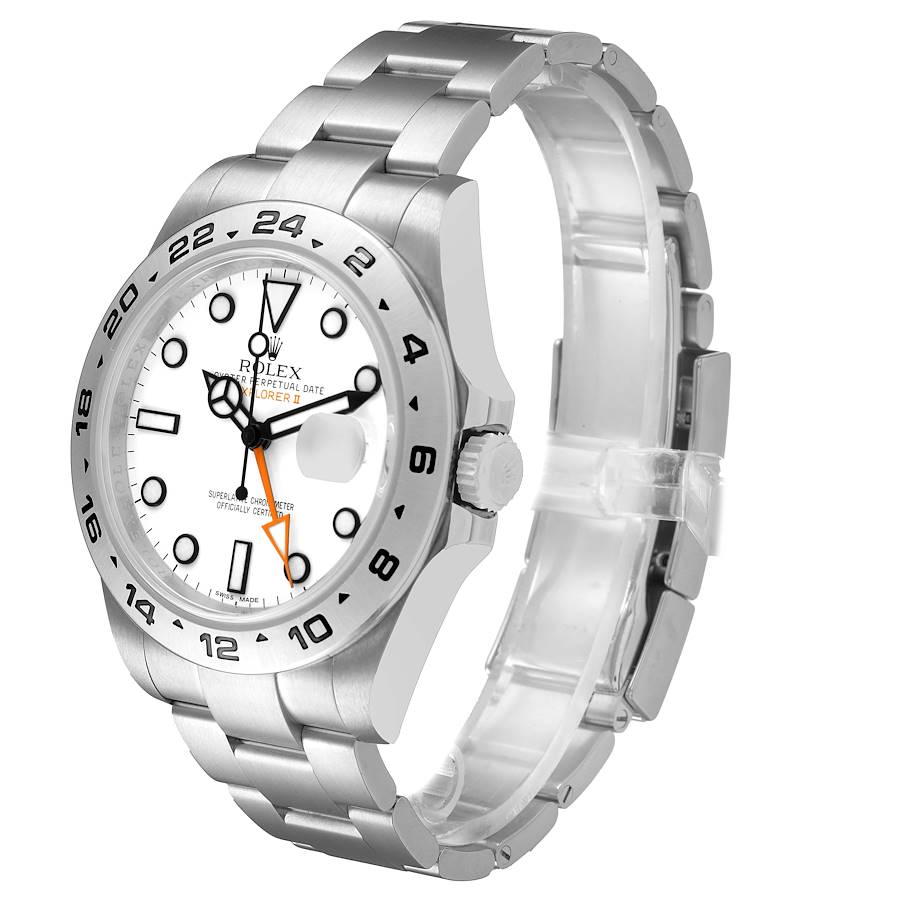 Explorer II 42 Steel Polar White Dial Mens Watch 216570 Card