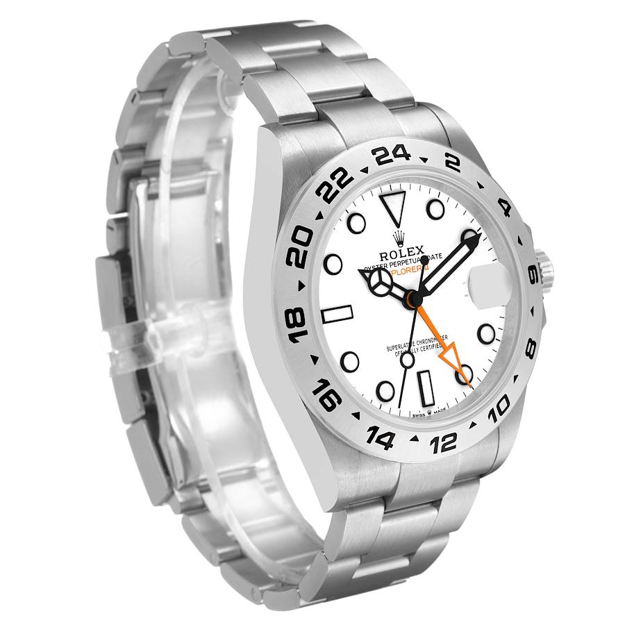Explorer II 42 Steel Polar White Dial Mens Watch 226570 Box Card