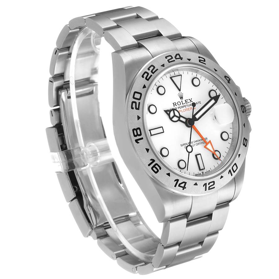 Explorer II 42 Steel Polar White Dial Mens Watch 226570 Card