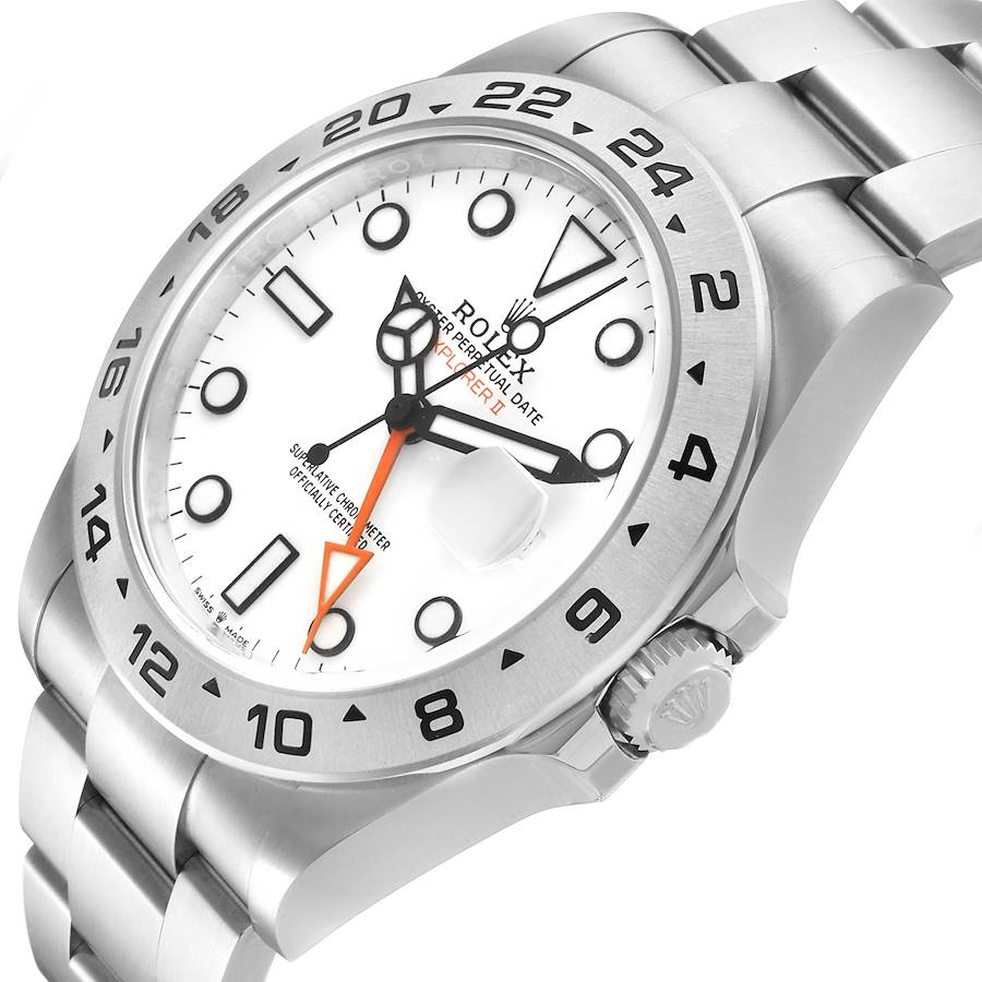 Explorer II 42 Steel Polar White Dial Mens Watch 226570 Card