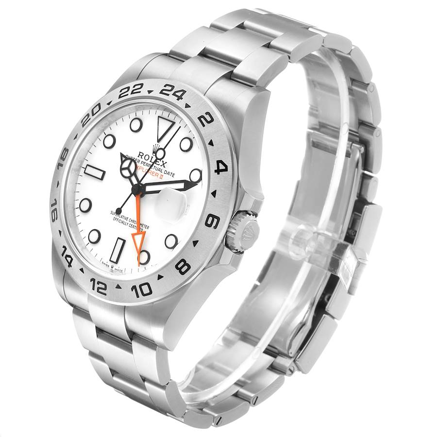 Explorer II 42 Steel Polar White Dial Mens Watch 226570 Card