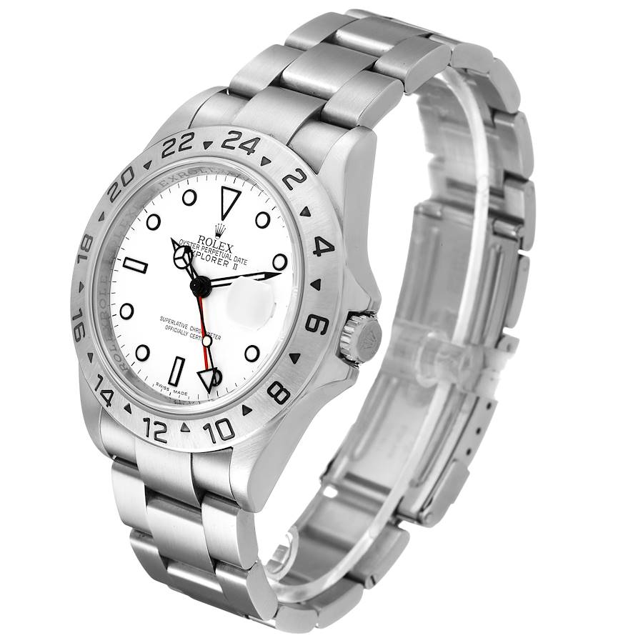 Explorer II Steel Parachrom Polar White Dial Mens Watch 16570 Box Card