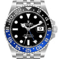 GMT Master II Black Blue Batgirl Bezel Steel Mens Watch 126710 Box Card