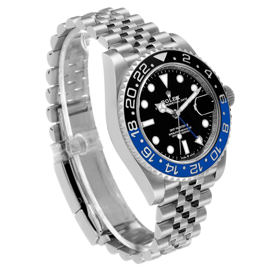 GMT Master II Black Blue Batgirl Bezel Steel Mens Watch 126710 Box Card