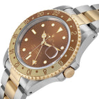 GMT Master II Root Beer Steel Yellow Gold Mens Watch 16713