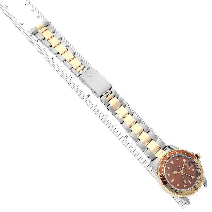 GMT Master II Root Beer Steel Yellow Gold Mens Watch 16713