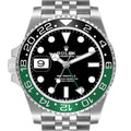 GMT Master II Steel Sprite Green Black Bezel Mens Watch 126720 Card