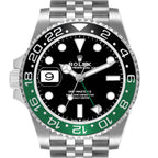 GMT Master II Steel Sprite Green Black Bezel Mens Watch 126720 Card