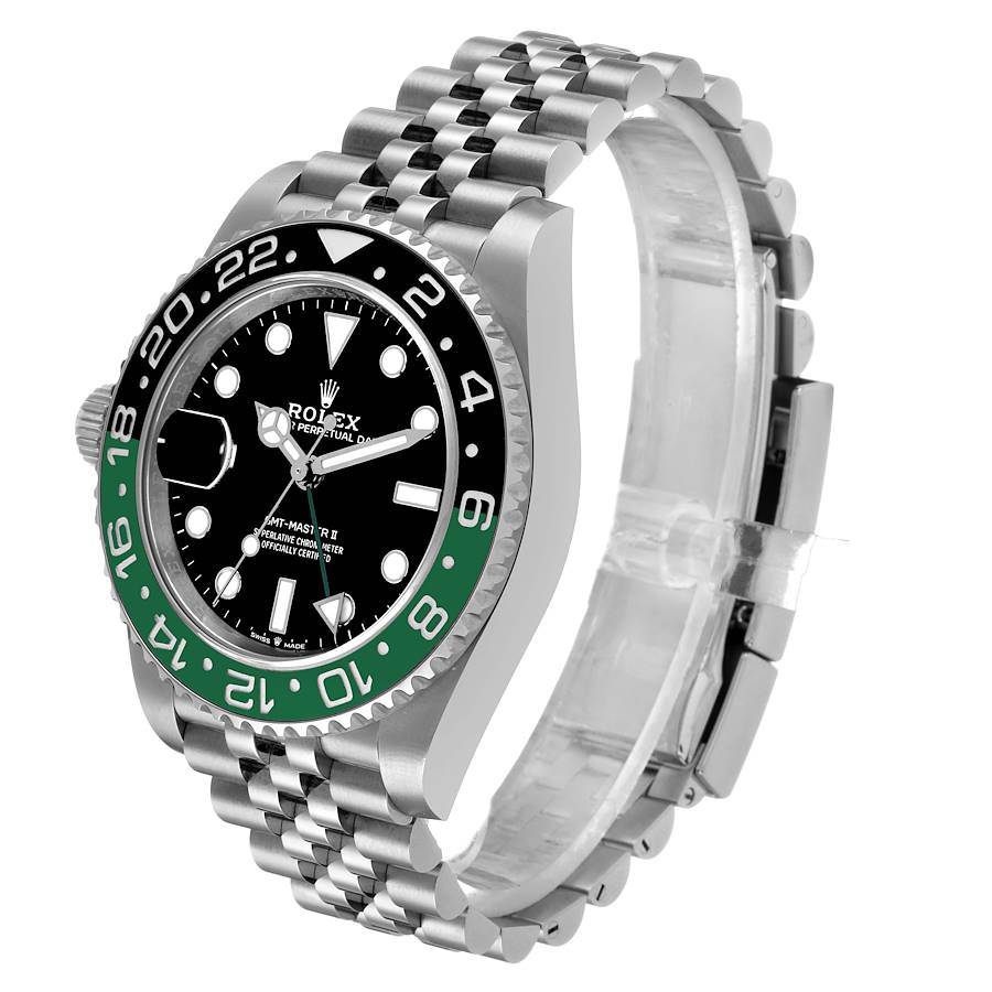 GMT Master II Steel Sprite Green Black Bezel Mens Watch 126720 Card