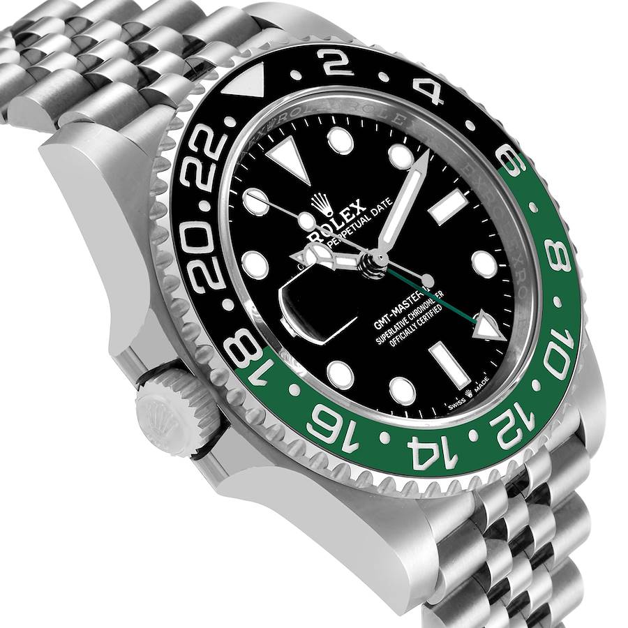 GMT Master II Steel Sprite Green Black Bezel Mens Watch 126720 Card