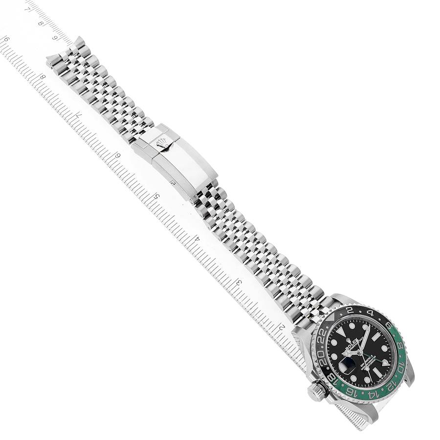 GMT Master II Steel Sprite Green Black Bezel Mens Watch 126720 Card