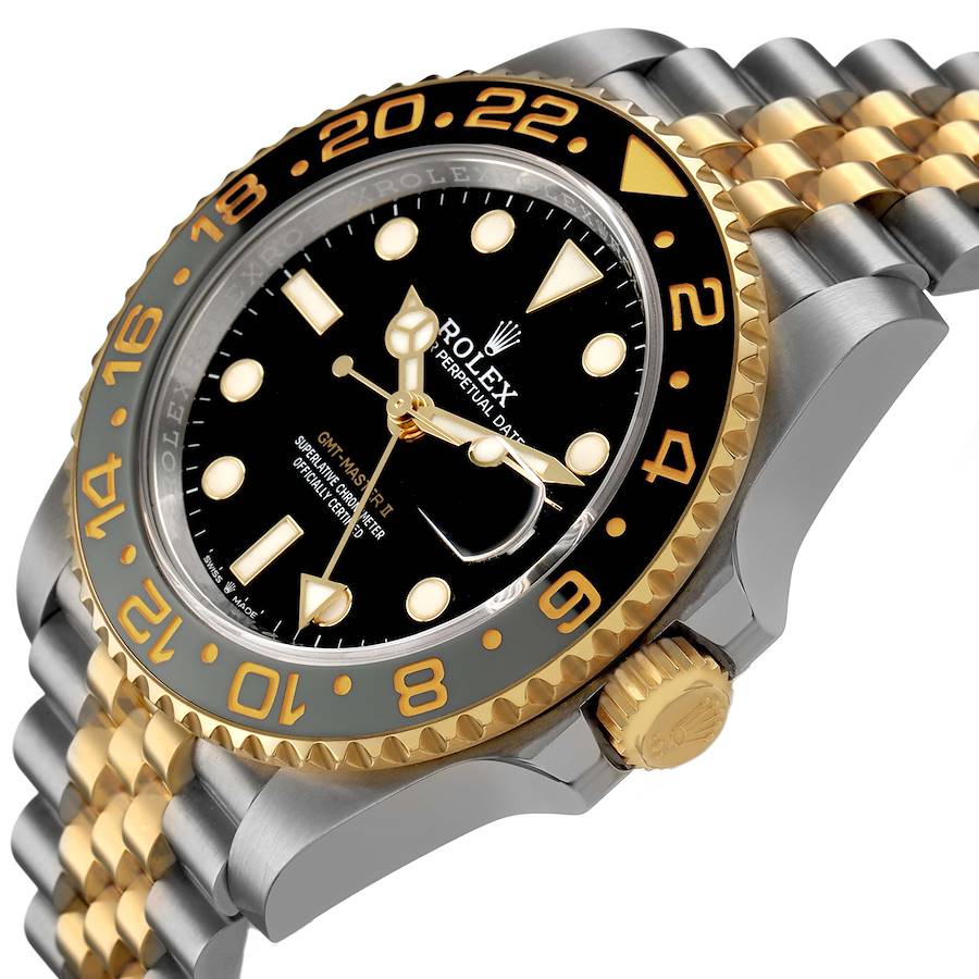 GMT Master II Zombie Steel Yellow Gold Grey Black Bezel 126713 Box Card