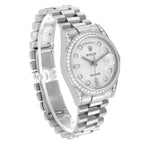 President Day-Date White Gold Diamond Mens Watch 118389 Box Card