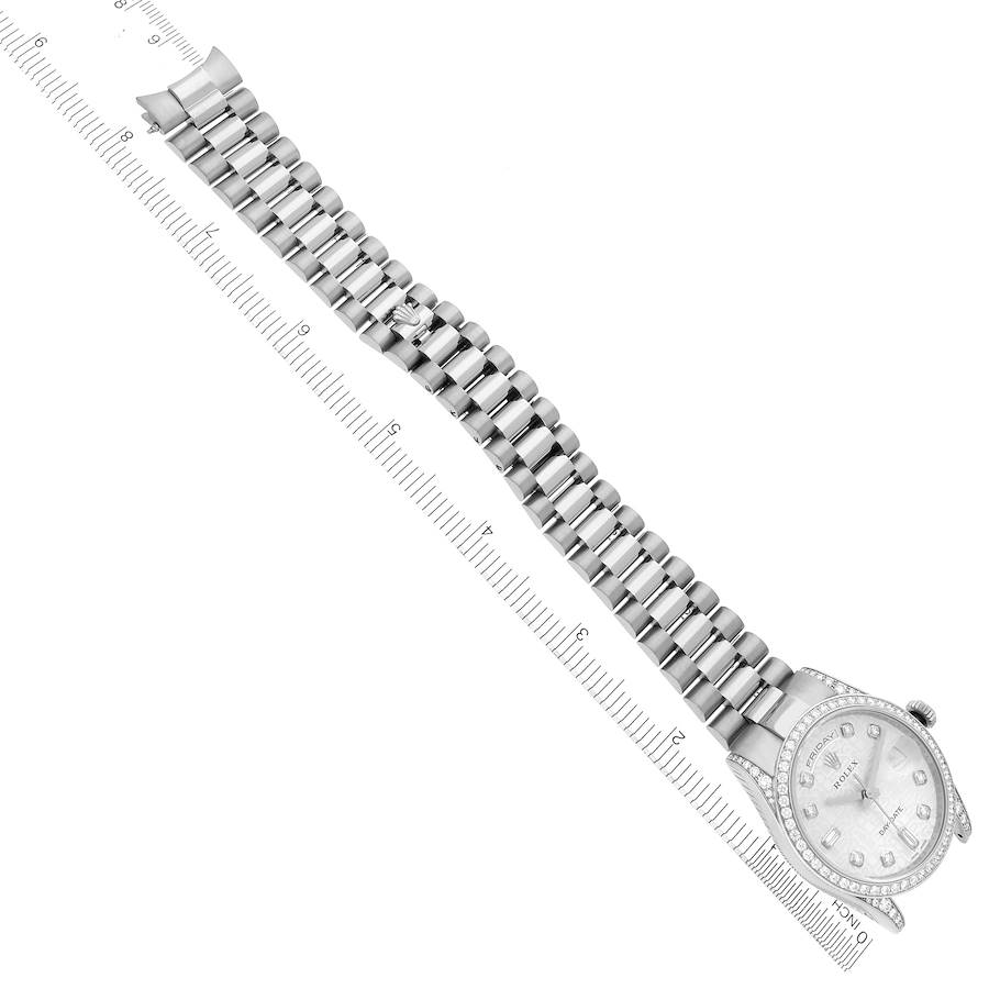 President Day-Date White Gold Diamond Mens Watch 118389 Box Card