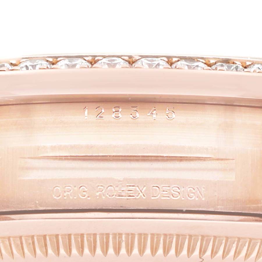 President Day-Date Rose Gold Brown Ombre Diamond Watch 128345