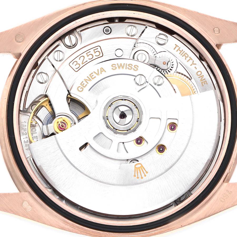 President Day-Date Rose Gold Brown Ombre Diamond Watch 128345