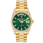 President Day-Date Yellow Gold Diamond Mens Watch 118388 Box Card