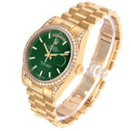 President Day-Date Yellow Gold Diamond Mens Watch 118388 Box Card