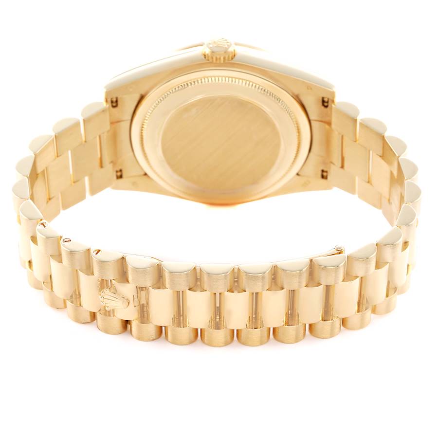 President Day-Date Yellow Gold Diamond Mens Watch 118388 Box Card