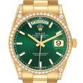 President Day-Date Yellow Gold Diamond Mens Watch 118388 Box Card