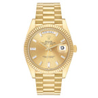 President Day-Date 40 Diamond Dial Yellow Gold Mens Watch 228238 Card