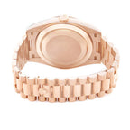 President Day-Date 40 Rose Gold Chocolate Diamond Watch 228235 Box Card