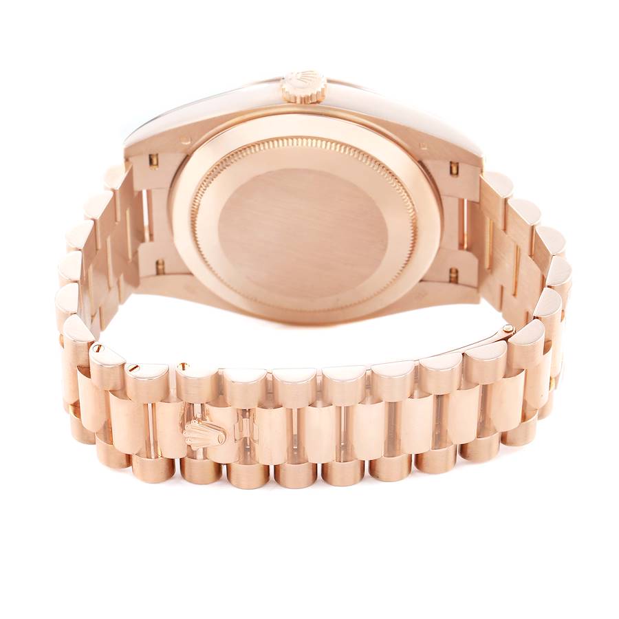 President Day-Date 40 Rose Gold Chocolate Diamond Watch 228235 Box Card