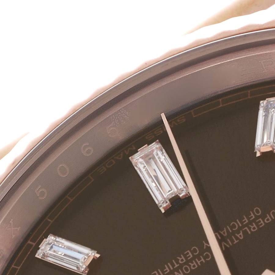 President Day-Date 40 Rose Gold Chocolate Diamond Watch 228235 Box Card