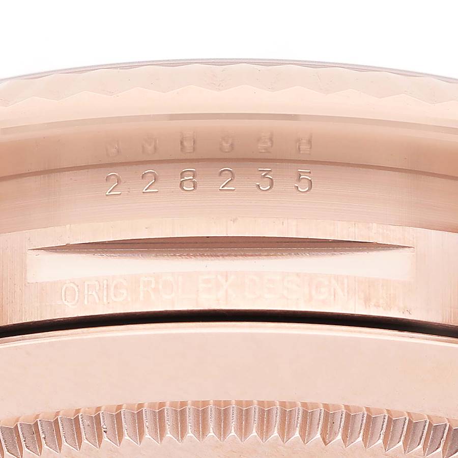 President Day-Date 40 Rose Gold MOP Diamond Watch 228235 Box Card