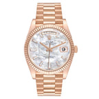 President Day-Date 40 Rose Gold MOP Diamond Watch 228235 Box Card