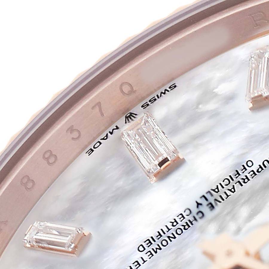 President Day-Date 40 Rose Gold MOP Diamond Watch 228235 Box Card