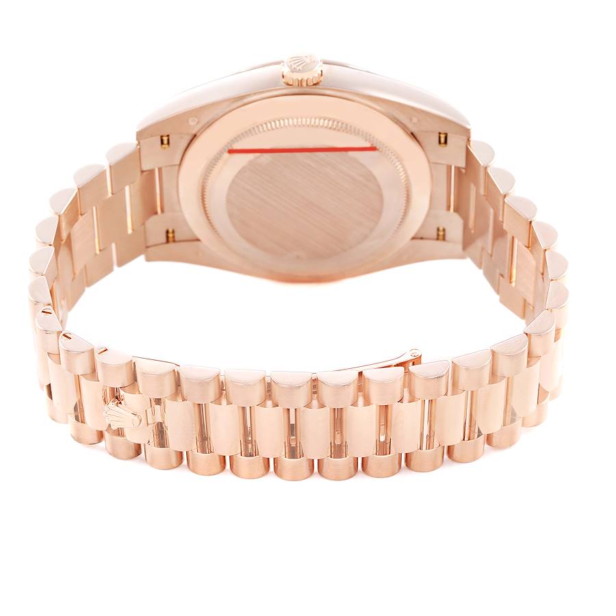 President Day-Date 40 Rose Gold MOP Diamond Watch 228235 Box Card