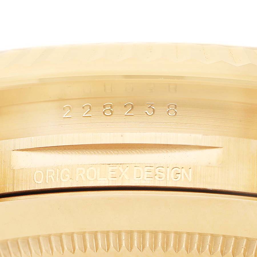 President Day-Date 40 Silver Roman Dial Yellow Gold Mens Watch 228238