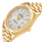 President Day-Date 40 Silver Roman Dial Yellow Gold Mens Watch 228238