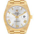 President Day-Date 40 Silver Roman Dial Yellow Gold Mens Watch 228238