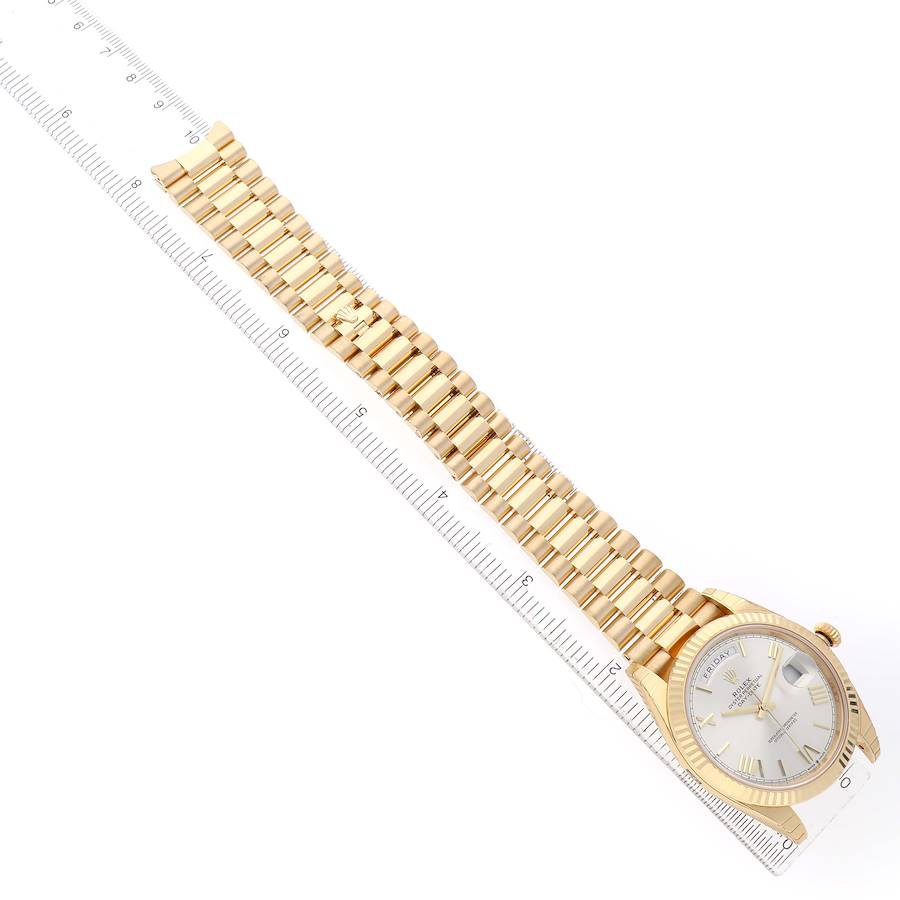 President Day-Date 40 Silver Roman Dial Yellow Gold Mens Watch 228238