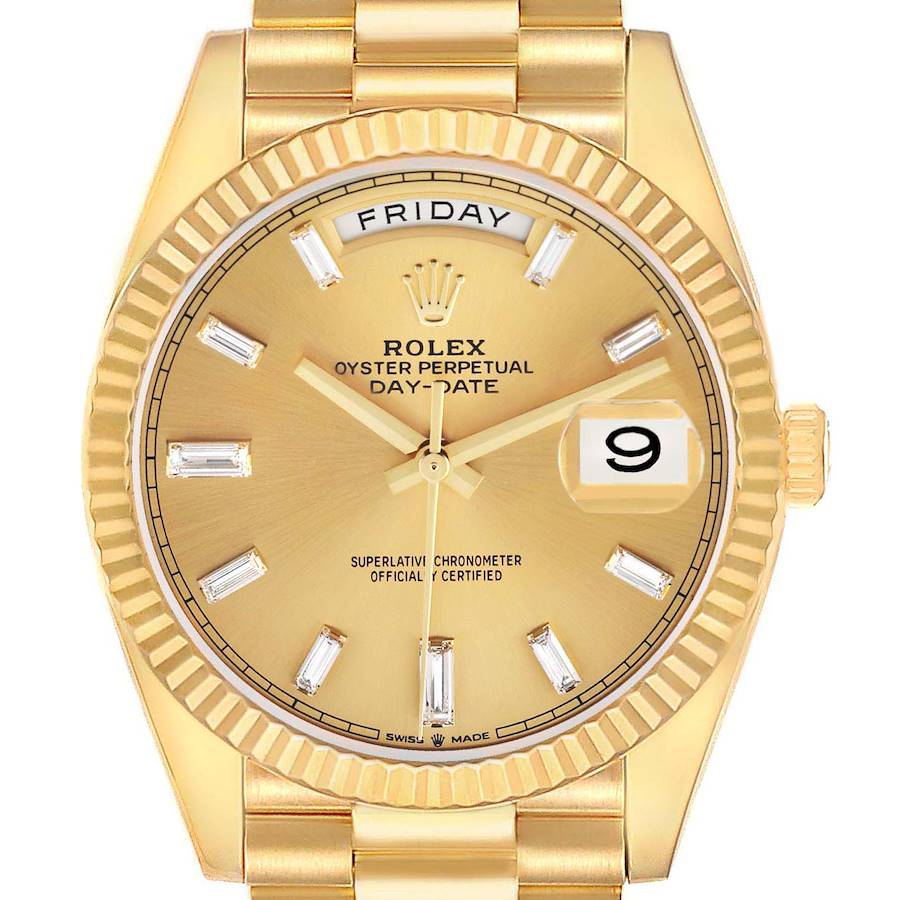 President Day-Date 40 Yellow Gold Diamond Mens Watch 228238 Box Card
