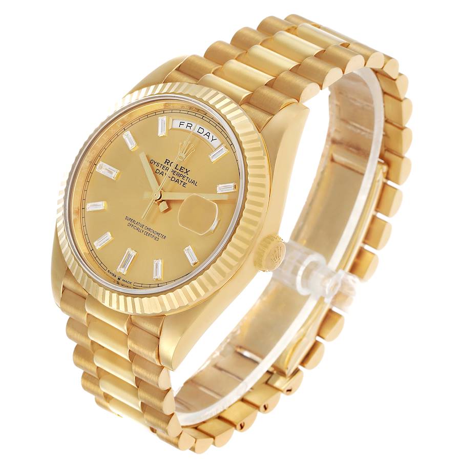 President Day-Date 40 Yellow Gold Diamond Mens Watch 228238 Box Card