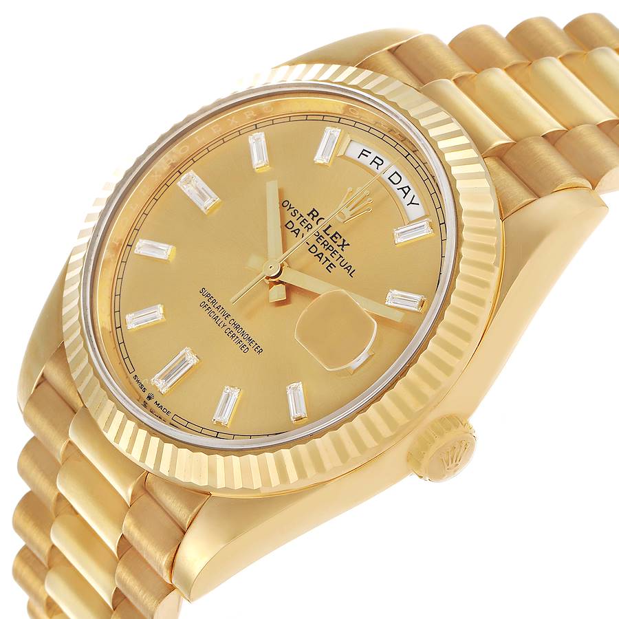 President Day-Date 40 Yellow Gold Diamond Mens Watch 228238 Box Card